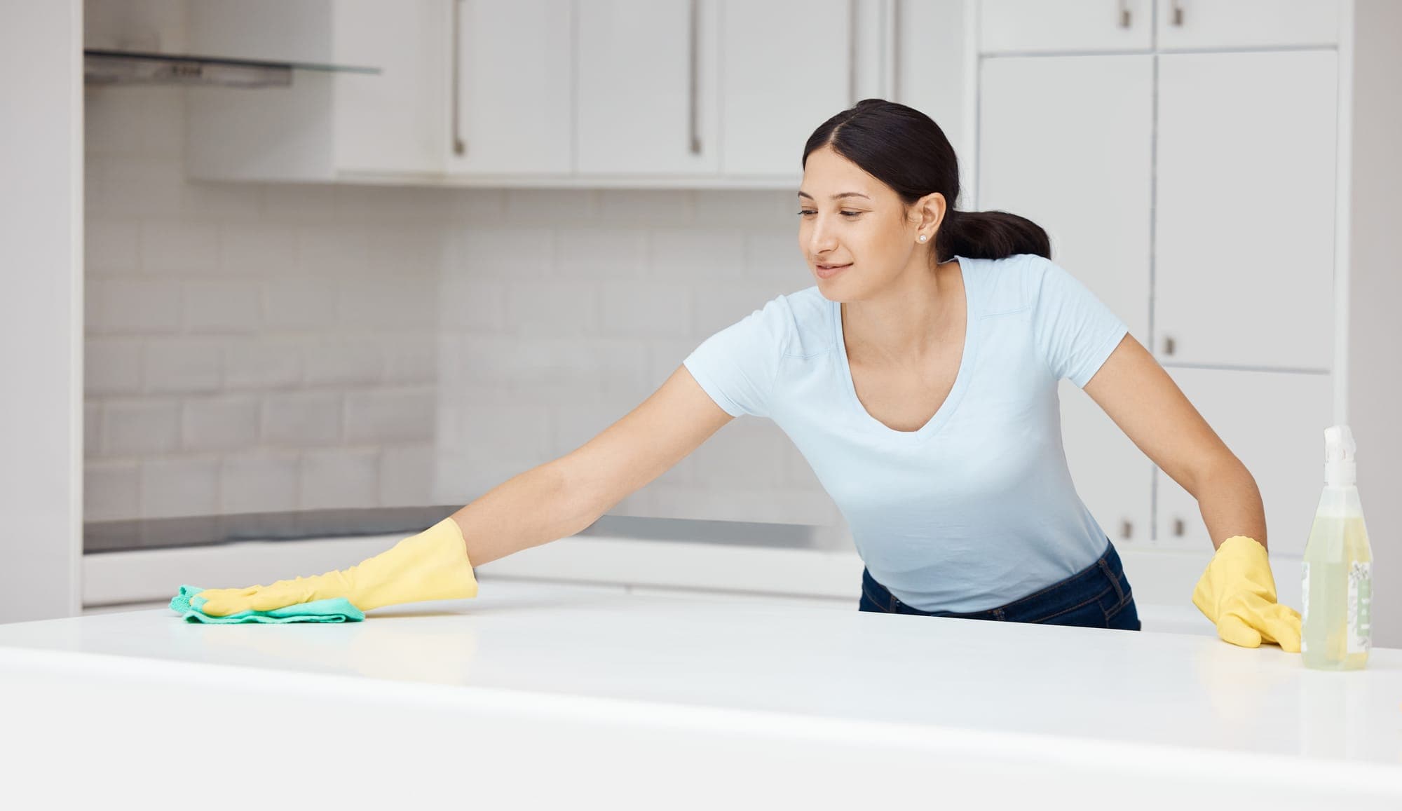 Professional cleaning in progress at a Spokane property