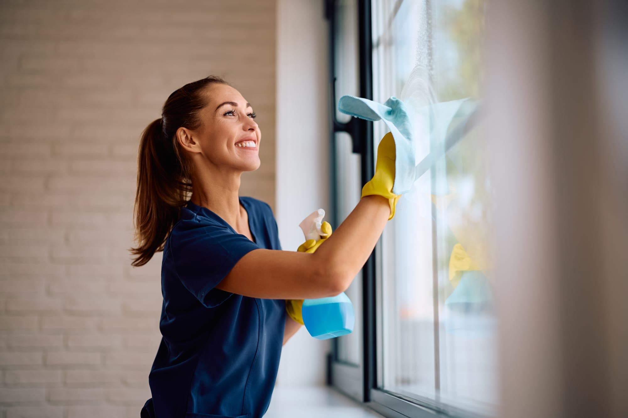 A trusted Empire Cleaning team member detailing a client's space in Spokane